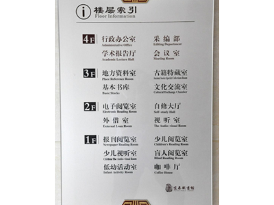 標(biāo)識公司分享：圖書館標(biāo)識系統(tǒng)設(shè)計原則